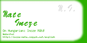 mate incze business card