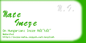 mate incze business card